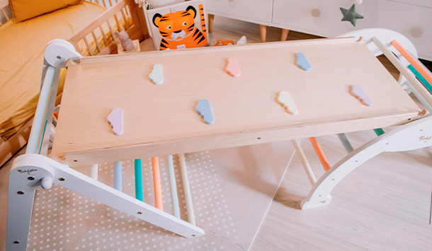 Family Nation Scivolo Montessoriano Rainbow - Gioco Per Bambini Da 1 Anno, In Legno - Foto 2