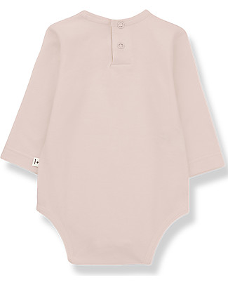 1 + in the family Body a Maniche Lunghe Loane - Nude - Cotone Bio Elasticizzato Body Manica Lunga