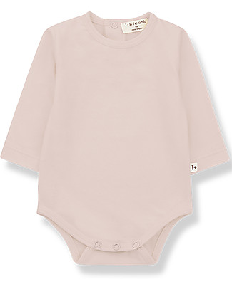 1 + in the family Body a Maniche Lunghe Loane - Nude - Cotone Bio Elasticizzato GOTS Body Manica Lunga