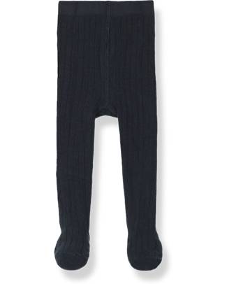 1 + in the family Calze con Piedini Sira - Blu Navy - Cotone Elasticizzato a Coste Calze