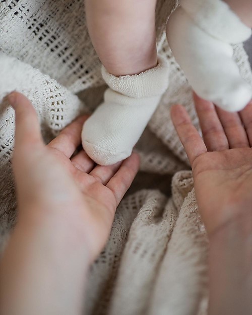 1 + in the family Calzini Neonato Gil - Ecru - Cotone Elasticizzato Calzini