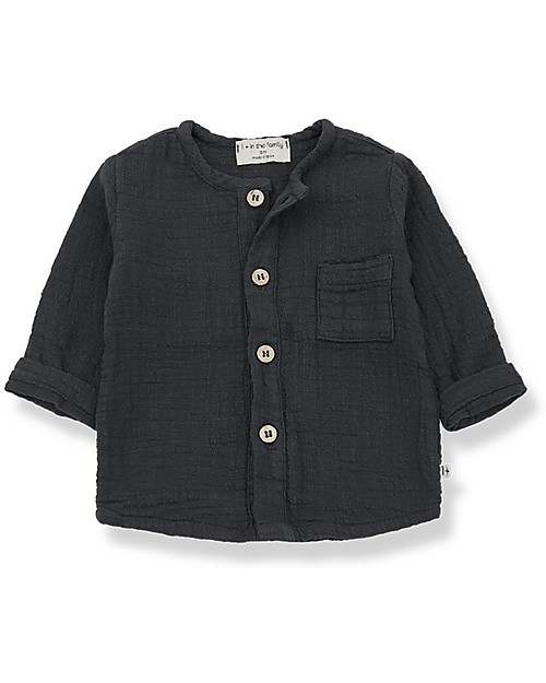 1 + in the family Camicia a Maniche Lunghe Custo - Grafite - 100% Cotone Camicie_