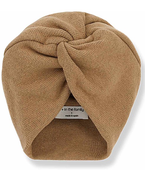 1 + in the family Cappellino Turbante con Nodo Frontale Dora - Pile Riciclato Extra Morbido - Brandy Cappelli Invernali