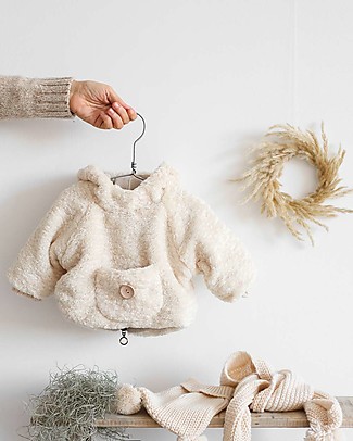 1 + in the family Cappotto di Eco Pelliccia con Cappuccio Emile - Ecru Cappotti