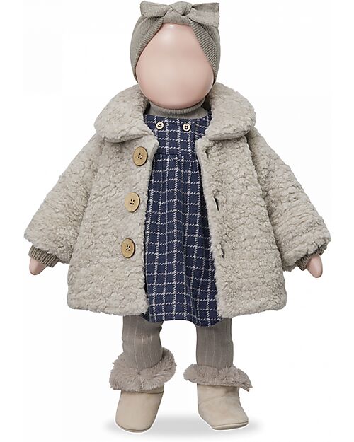 1 + in the family Cappotto - Tortora - Simil Pelliccia Cappotti