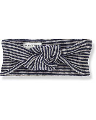 1 + in the family Fascia per Capelli - Blu Navy Tortora - Morbido Cotone Accessori per Capelli