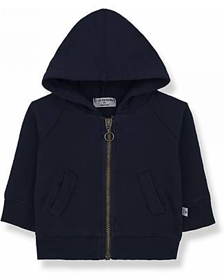 1 + in the family Felpa con Cappuccio - Blu Notte - Cotone Felpe