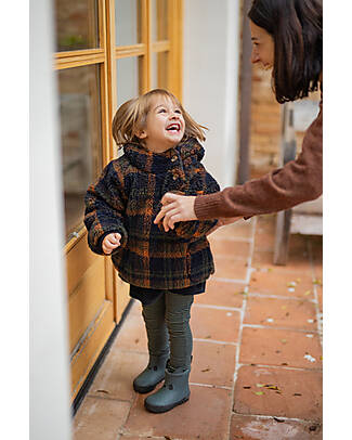 1 + in the family Giacca con Cappuccio - Blu Navy - Simil Pelliccia Giacche