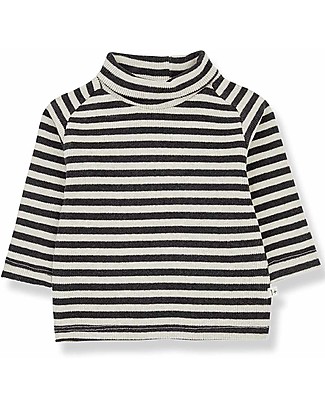 1 + in the family Maglia a Righe Dolcevita a Maniche Lunghe Olivia - Alabastro Maglie Manica Lunga