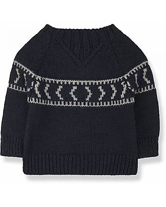 1 + in the family Maglione Maniche Lunghe - Blu Navy - Lavorazione a Maglia Maglioni