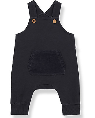 1 + in the family Salopette con Tasca Frontale George - Carbone - 100% Cotone Bio Salopette
