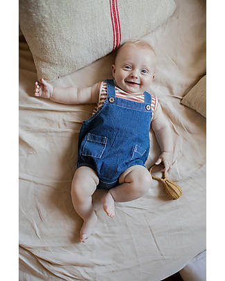 1 + in the family Salopette Jeans - Tasche Frontali - 100% Cotone Salopette