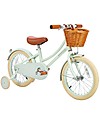 Bicicletta Classic con Pedali Menta - da 4 a 7 Anni - Rotelle Rimovibili