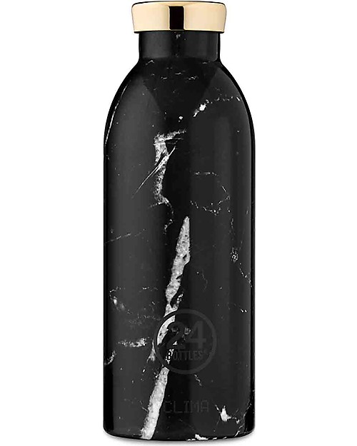 24Bottles Borraccia Termica Clima in Acciaio Inox, 500 ml - Black Marble Borracce Termiche