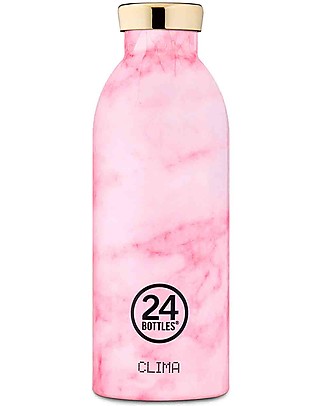 24Bottles Borraccia Termica Clima in Acciaio Inox, 500 ml - Pink Marble Borracce Metallo