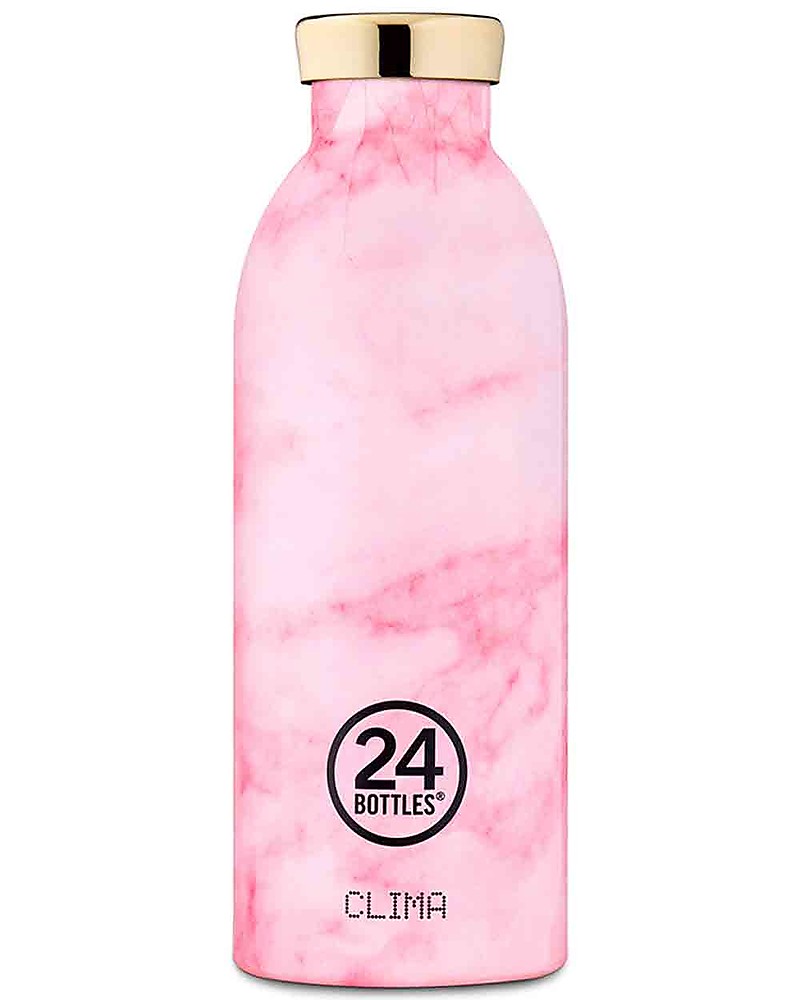 24Bottles Borraccia Termica Clima in Acciaio Inox, 500 ml - Pink Marble  unisex (bambini)