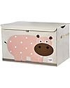 3 Sprouts Baule Portagiochi - Ippopotamo - Riordina la Cameretta con Fantasia Contenitori Porta Giochi