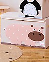 3 Sprouts Baule Portagiochi - Ippopotamo - Riordina la Cameretta con Fantasia Contenitori Porta Giochi