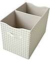 3 Sprouts Baule Portagiochi Ripiegabile - Gingham - Beige - 100% Poliestere Riciclato - 62x38x38cm Contenitori Porta Giochi