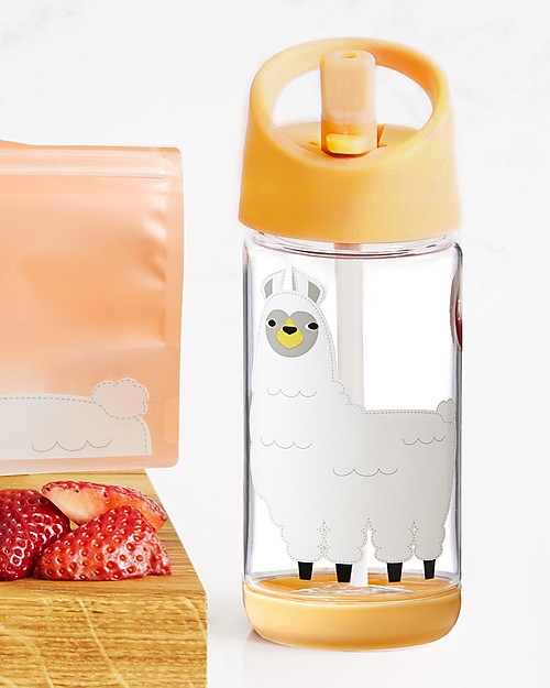 3 Sprouts Borraccia con Cannuccia di Silicone - Lama - 350 ml - senza BPA e ftalati Borracce non Termiche