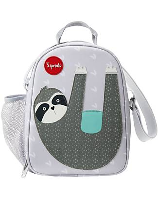 3 Sprouts Borsa Porta Pranzo Termica con Tracolla - Bradipo Grigio - 26,5 x 8,9 x 20,3 cm Borse Pic Nic