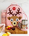 3 Sprouts Borsa Porta Pranzo Termica con Tracolla - Cerbiatto Rosa Contenitori Termici