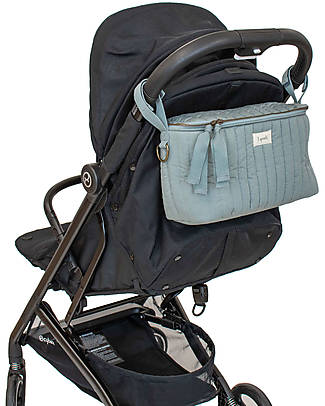 3 Sprouts Borsa Portaoggetti per Passeggino - Verde - Tessuto Trapuntato Borse e Organizer