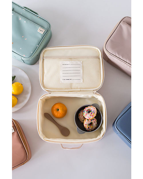 3 Sprouts Borsa Portapranzo - Beige - 100% Poliestere PET Riciclato Contenitori Termici
