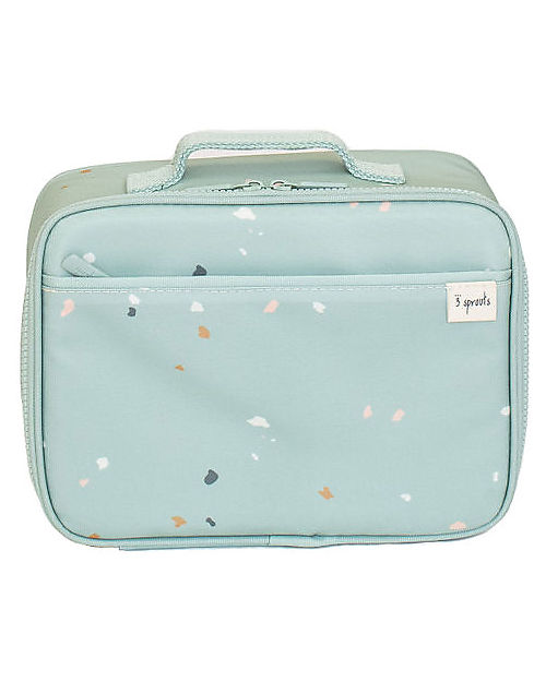 3 Sprouts Borsa Portapranzo - Terrazzo Verde - 100% Poliestere PET Riciclato Contenitori Termici