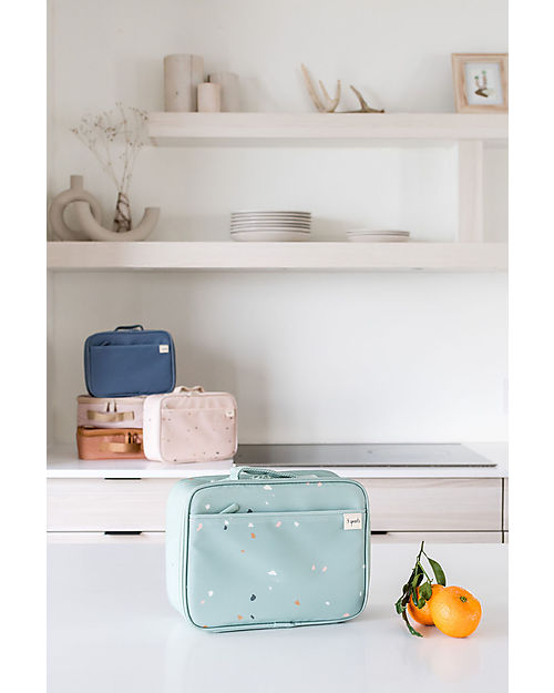 3 Sprouts Borsa Portapranzo - Terrazzo Verde - 100% Poliestere PET Riciclato Contenitori Termici
