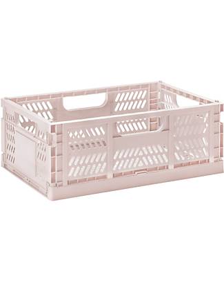3 Sprouts Cassetta Portaoggetti Ripiegabile e Impilabile - Plastica Riciclata - Medium - Rosa - 27,94 x 21,59 x 12,7 cm Contenitori Portaoggetti