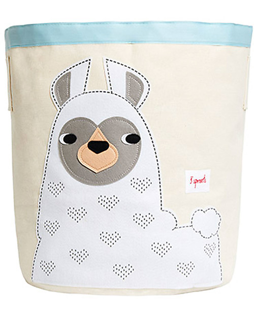 3 Sprouts Cesto Portatutto - Lama - 100% Cotone Contenitori Porta Giochi