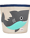 3 Sprouts Cesto Portatutto - Squalo - 100% Cotone Contenitori Porta Giochi