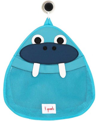 3 Sprouts Contenitore Portagiochi da Bagno - Tricheco - Neoprene Antimuffa Giochi Bagno