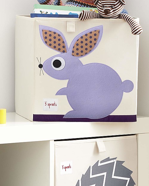3 Sprouts Contenitore Portaoggetti - Coniglio - Compatibile con scaffali Ikea Kallax Contenitori Portaoggetti