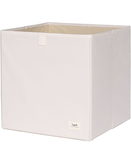 3 Sprouts Contenitore Portaoggetti - Crema - Poliestere Riciclato - 33x33x33 cm Contenitori Portaoggetti