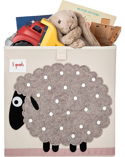 3 Sprouts Contenitore Portaoggetti - Pecora - Compatibile con scaffali Ikea Kallax Contenitori Portaoggetti