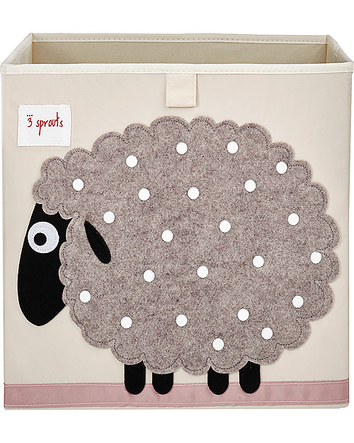 3 Sprouts Contenitore Portaoggetti - Pecora - Compatibile con scaffali Ikea Kallax Contenitori Portaoggetti