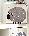 3 Sprouts Contenitore Portaoggetti - Pecora - Compatibile con scaffali Ikea Kallax Contenitori Portaoggetti