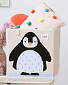 3 Sprouts Contenitore Portaoggetti - Pinguino Nero - Compatibile con scaffali Ikea Kallax Contenitori Portaoggetti