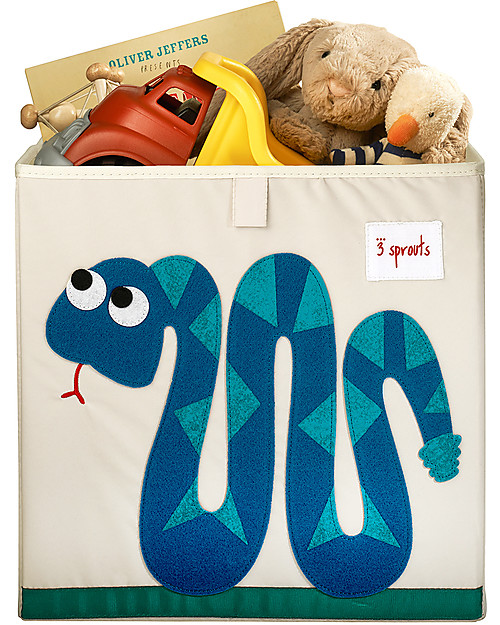 3 Sprouts Contenitore Portaoggetti - Serpente - Compatibile con scaffali Ikea Kallax Contenitori Portaoggetti