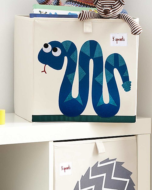 3 Sprouts Contenitore Portaoggetti - Serpente - Compatibile con scaffali Ikea Kallax Contenitori Portaoggetti