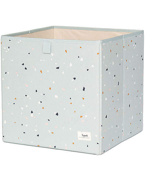 3 Sprouts Contenitore Portaoggetti - Terrazzo Verde - Poliestere Riciclato - 33x33x33 cm Contenitori Portaoggetti