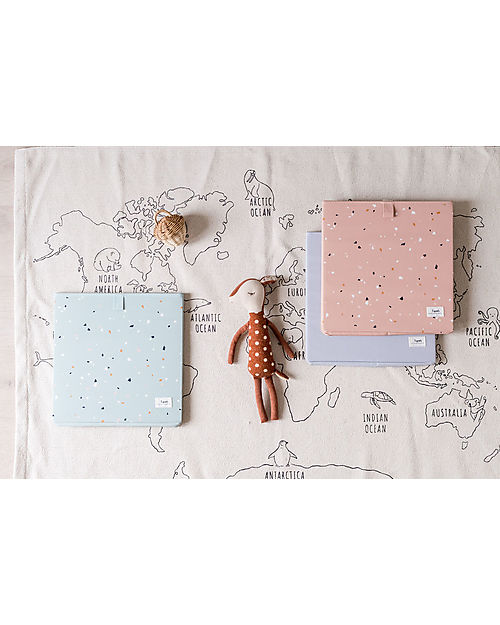 3 Sprouts Contenitore Portaoggetti - Terrazzo Verde - Poliestere Riciclato - 33x33x33 cm Contenitori Portaoggetti