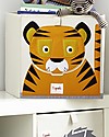 3 Sprouts Contenitore Portaoggetti - Tigre Arancione - Compatibile con scaffali Ikea Kallax Contenitori Portaoggetti