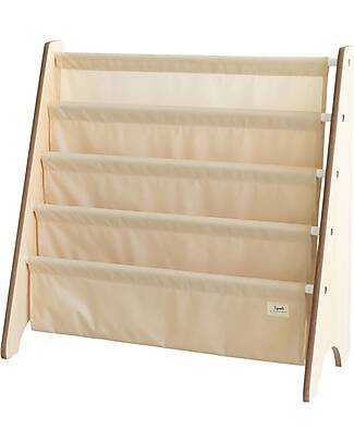 3 Sprouts Libreria Frontale Montessoriana - Beige - Poliestere Riciclato - 61 x 63 x 25,4 cm Librerie Montessoriane