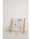 3 Sprouts Libreria Frontale Montessoriana - Blueberry Avorio - Poliestere Riciclato - 61x 63 x 25,4 cm Librerie Montessoriane
