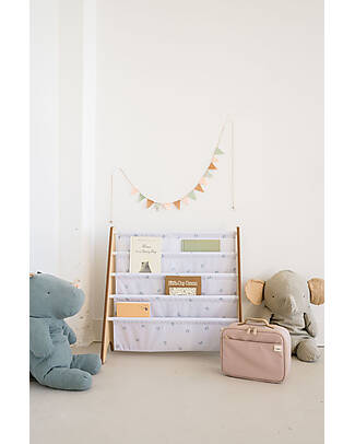 3 Sprouts Libreria Frontale Montessoriana - Blueberry Mist - Poliestere Riciclato - 61x 63 x 25,4 cm Librerie Montessoriane
