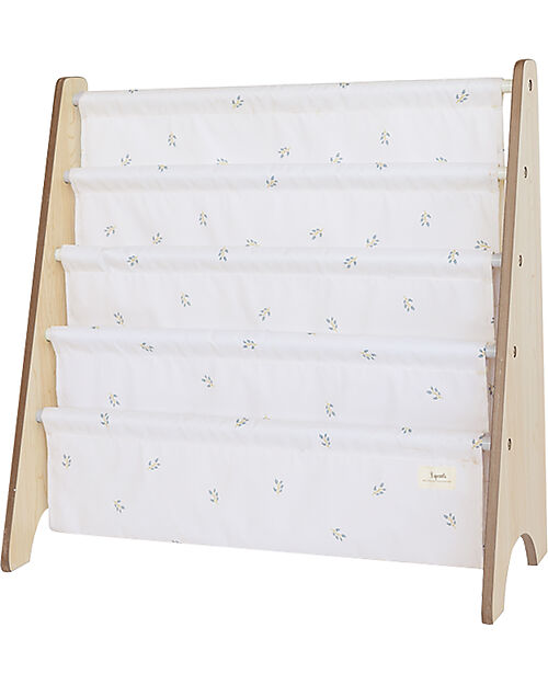 3 Sprouts Libreria Frontale Montessoriana - Blueberry Taupe - Poliestere Riciclato - 61x 63 x 25,4 cm Librerie Montessoriane