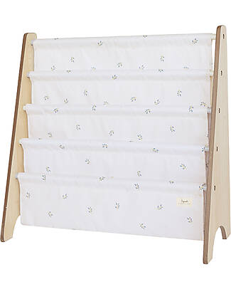 3 Sprouts Libreria Frontale Montessoriana - Blueberry Taupe - Poliestere Riciclato - 61x 63 x 25,4 cm Librerie Montessoriane